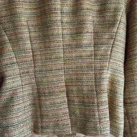 Anne Klein Tweed Blazer Jacket Size 8 Brown Multicolor Fall Workwear Office - Picture 9 of 14